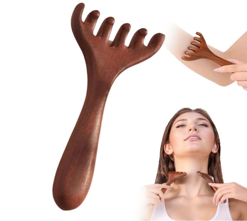Six-Claw Meridian Massage Comb Manual Scalp Massager Touch Therapy Comb Massager Tool for Scalp Eye Facial Neck Shoulder