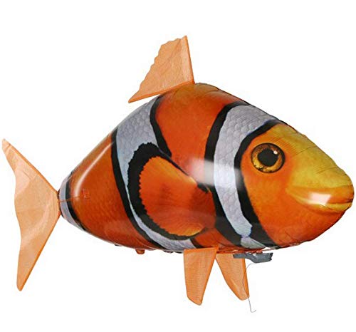 Aluminum Air Flying Toy Clown Fish Shaped Balloon with Remote Control for Children