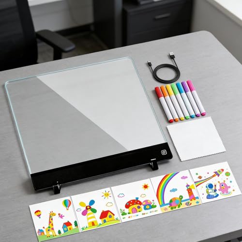 Tableau de messages LED effaçable et rechargeable pour organiser les notes de l'école