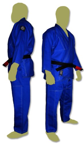 Ring to Cage NO PATCH Brazilian Jiu Jitsu Kimonos - White (A1, Blue)