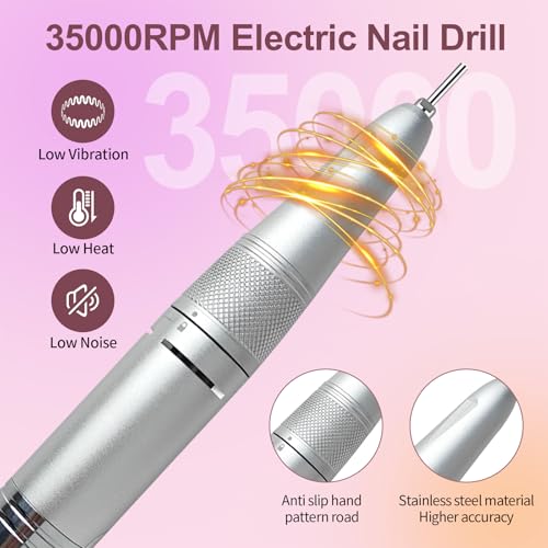 Kit Profesional Taladro Eléctrico para Uñas 35000RPM miniatura 4