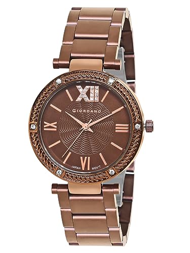 Image of Giordano Analog Stylish Watch for Women Water Resistant Fashion Watch Round Shape with 3 Hand Mechanism Wrist Watch for Girls & Ladies to Compliment Your Look /Ideal Gift for Female - GZ-60064