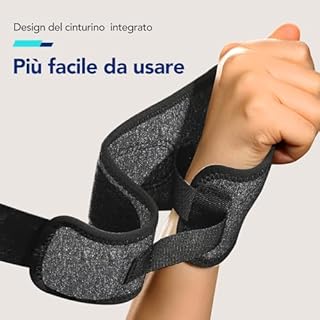Fitomo Tutore Polso Destro con Apertura Morbida del Pollice, Polsiera Tendinite per Tunnel Carpale Distorsioni Artrite Lieve, Polsiera Ortopedica Regolabile per Sport Lavoro Dormire