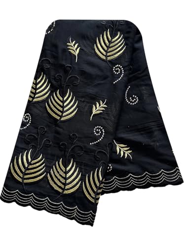 Hijab fête musulmane et écharpe femme africaine pashmina coton brodé