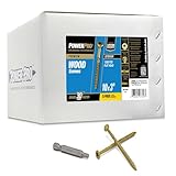 Power Pro Premium Exterior Wood Screws, #10 x 3 Inch All-Purpose Deck Screws for Outdoor Projects, T-25 Star Bit Included, Bronze, 1200 Pieces | 967780V4
