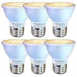 FWAYTECH LEDスポットライト E26 調光対応 6W 中角30度 ハロゲン電球50W～60W相当 レフ電球代替 密閉器具対応 (電球色相当(2700K), 本体銀 E26口金 調光(6個))