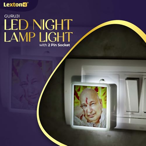 Image of Lexton Guruji Fancy LED Night Lamp Light with 2 Pin Socket | 0.5 Watt, 230V Lamp for Spiritual Ambiance, Home Decoration | (Warm White, Pack of 1)