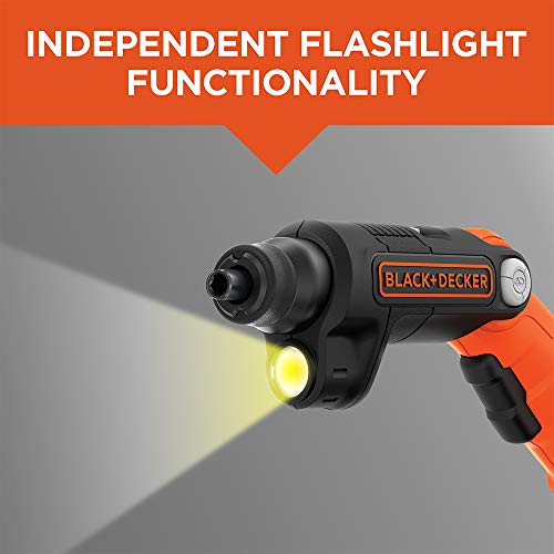 BLACK+DECKER 4V MAX Cordless Screwdriver with LED Light (BDCSFL20C)