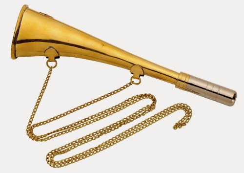 22cm Brass Signal horn with chain