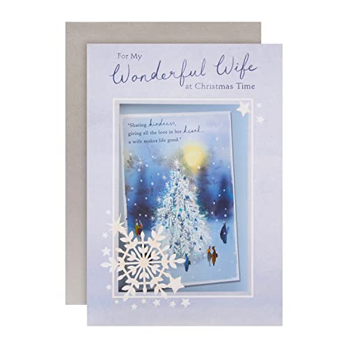 Hallmark Carte de Noël pour femme – Design illustré classique