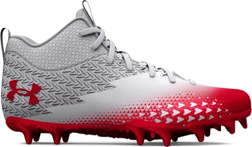 Under Armour Spotlight Select 3 MC Jr. Boys Football Cleats White-red