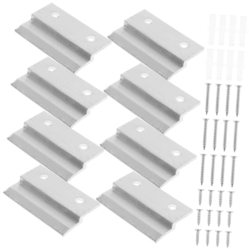 Image of TEHAUX 3sets French Cleat Heavy Duty Wall Mounting Brackets Picture Hanging System Aluminum Alloy Wall Hangers 8pcs*3