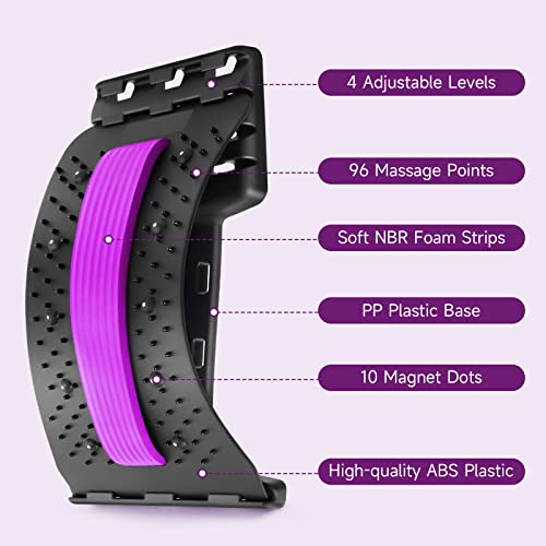 Image of Back Stretcher - Back Cracker 4 Levels Spine Board, Back Popper Chiro Board for Lower and Upper Back Pain Relief, Adjustable Lumbar Stretcher (Black)