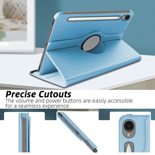 Image of TGK 360 Rotatable Flip Cover for Samsung Galaxy Tab S11 Case 11 inch 2025, Galaxy Tab S10 Lite / S10 FE / S9 FE 10.9 inch / S9 11 Inch 2023 (Sky Blue)