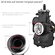 Evermotor Universal Doppelschicht Stahl Filter Luftfilter Rot 34mm 35mm 36mm für Motorrad Scooter ATV Moped Roller