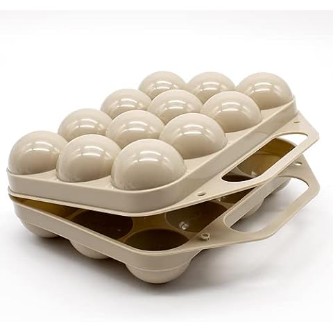 CABLEPELADO - Huevera de plastico para 12 huevos con tapa Cover