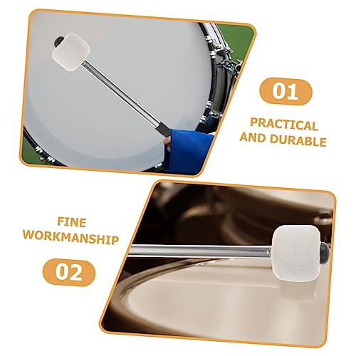 Levemolo 2 piezas Baquetas para Bombo con cabeza de fieltro para adultos, niños y niñas - Accesorio para instrumento de percusión miniatura 4
