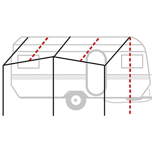 BERGER Basisgerüst Stahl | Wohnwagen Vorzeltgestänge 25 mm | Anbau Camping Gerüst Gestänge für Vorzelt Zeltgestänge | Stabil & Wetterfest