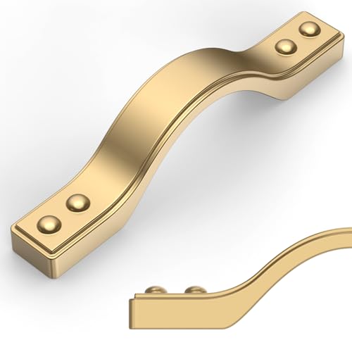 Amerdeco 10 Pack Champagne Bronze Cabinet Pulls 3 Inch(76mm) Hole Centers Kitchen Cabinet Handles Hardware Kitchen Handles for Cabinets Cupboard Handles Drawer Pulls ZH0079