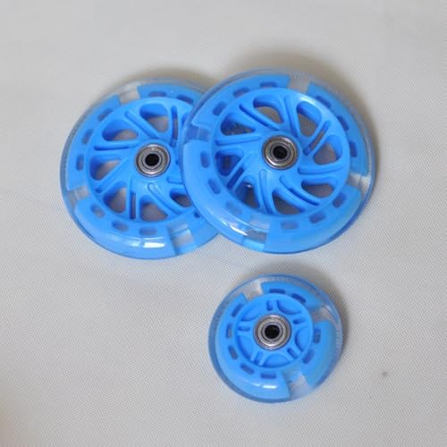 Juego de 2 ruedas de entrenamiento para bicicleta con ruedas mudas y pu brillantes, estabilizadores auxiliares con rodamientos para niños, compatibles con bicicletas de una velocidad miniatura 7