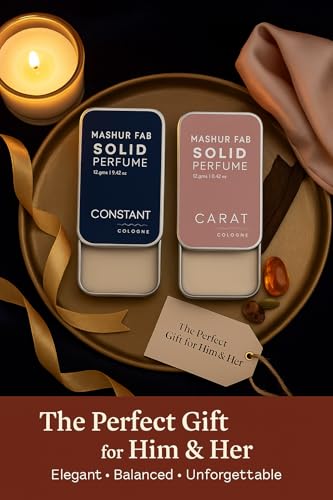 Image of Solid Perfume Combo - Soiree & Antonia | 2-Pack Alcohol-Free Natural Cologne | Long-Lasting Fragrance for Men & Women | Citrus, Floral & Woody Notes | 12g Each (Bergamot, Mimosa flower)