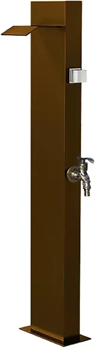 Hgouhk Braun Water Tap Fountain Hydrant Freestanding Garden Water Column With Faucet - Outdoor Tap Irrigation Fountain Post