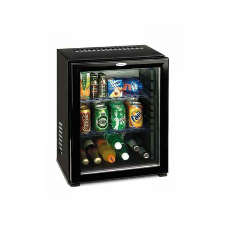 Mini nevera 25 Lt. termoelettrico con puerta de cristal para Hotel, Residence, Bed & Breakfast