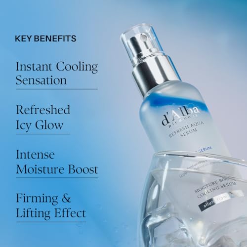 Image of d'alba Piedmont Italian White Truffle Refresh Aqua Serum, Vegan Skin Care, Light-weight Face Moisturizer, Glow Serum for Radiant Skin, Non Comedogenic, All In One Mist (3.38 fl oz.)