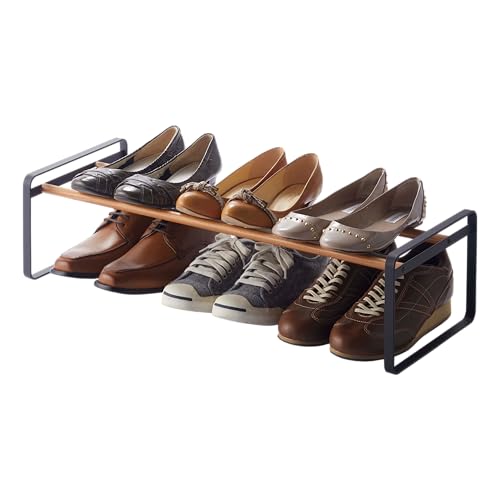 YAMAZAKI Home Plain Stackable Slim Shoe Rack, 7