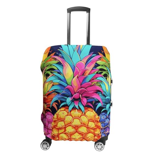 Housse de bagage ananas lavable pour éviter les rayures et saletés sur valise de soute xl