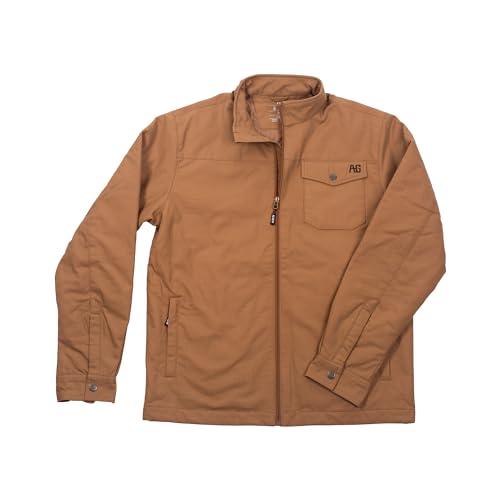 Men's Winston Jacket, Wind Resistant Cotton-Performance Work Jacket, Full-Zip, Quilted Lining, Snap Front Pocket