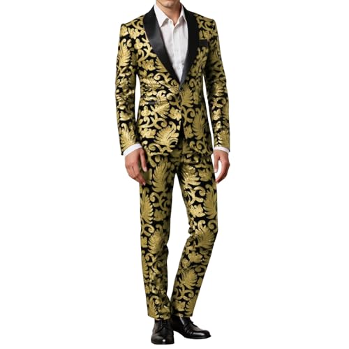Costume paillettes homme brillant ensemble de balazer 2 pièce coupe ajustée
