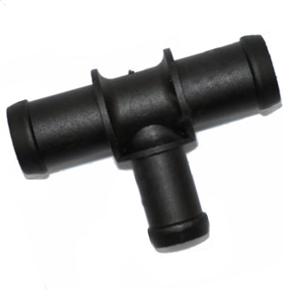 Car Black Auto 3 Way 3/4"-5/8"- /4" Tee Heater Water Hose Fitting Connector Kit