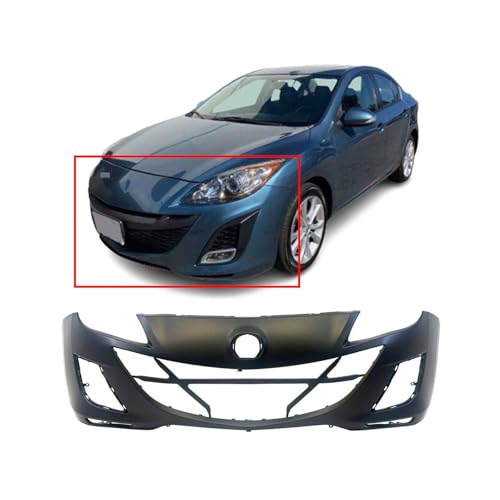 Image of FitParts Compatible with Mazda 3 2010-2011 Front Bumper Cover | Primed, Sedan /Hatchback, L GS Sport GX I Touring i Hatchback, Ready to Paint, OEM BCW850031JBB, MA1000223