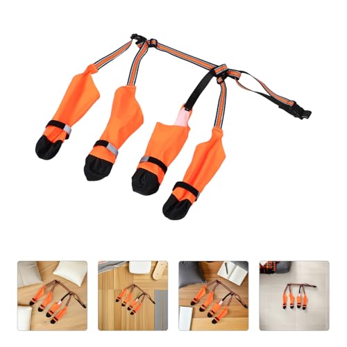 BESPORTBLE wasserdichte Hundeschuhe mit Reflektierenden Riemen Robustem Material für Spaziergänge bei Regen für Mittelgroße Hunde zum Schutz der Pfoten