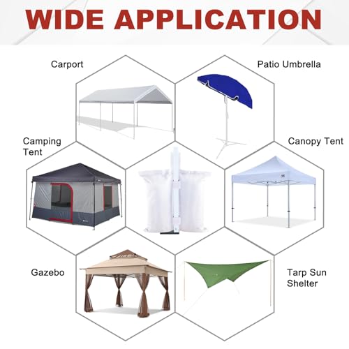 Abccanopy sacs de sable pour tente lestage noir haute densité - 5