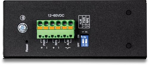 Image of TRENDnet 16-Port Industrial Gigabit L2 Managed DIN Rail Switch, 16 x Gigabit Ports, Wide Temperature Layer 2 Switch, 32 Gbps Switching Capacity,Lifetime Protection, Black, TI-G160i-M