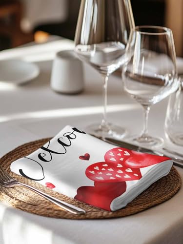 Servilletas de Tela Valentine's Love Set x4 50x50 cm miniatura 5