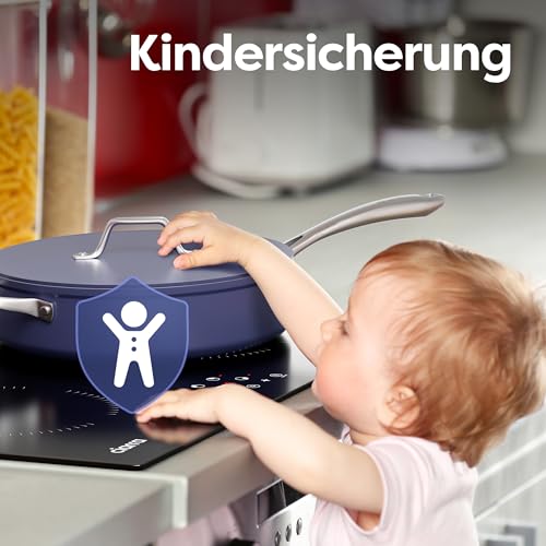 Ciarra CABBIH4-A Einbau Induktionskochfeld 60cm 4 Zonen Kochfeld Induktion mit Timer Touch-Bedienung...
