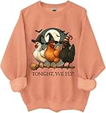 Photo Gallery tonight we fly chicken felpa, halloween chicken shirt, tonight we fly camicie donna uomo, arancia hami, l Photo Gallery tonight we fly chicken felpa, halloween chicken shirt, tonight we fly camicie donna uomo, arancia hami, l