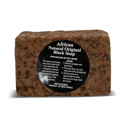HERBOGANIC Raw African Black Soap Bar