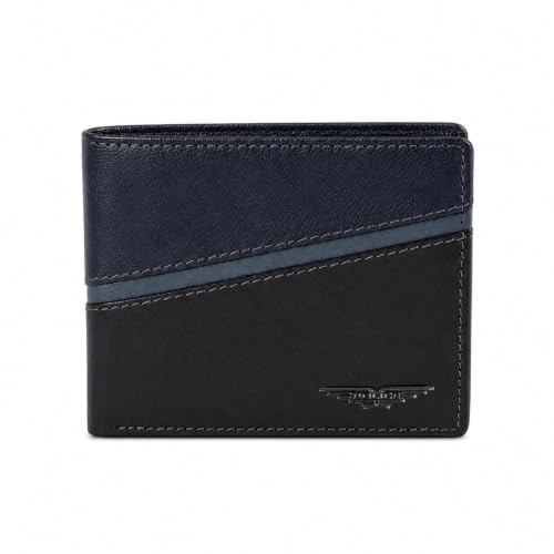 Image of Police Men's Genuine Leather Bifold Wallet with Coin Pocket | 4 Card Slots | Slim Wallet| 2 slip in pockets |Gift box packaging