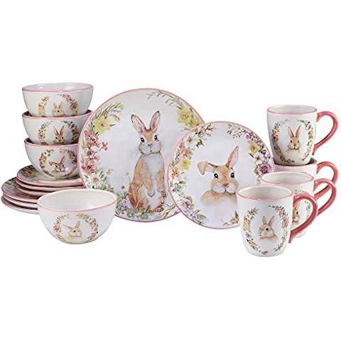 Certified International Easter Garden 16 pc Dinnerware Set Cover