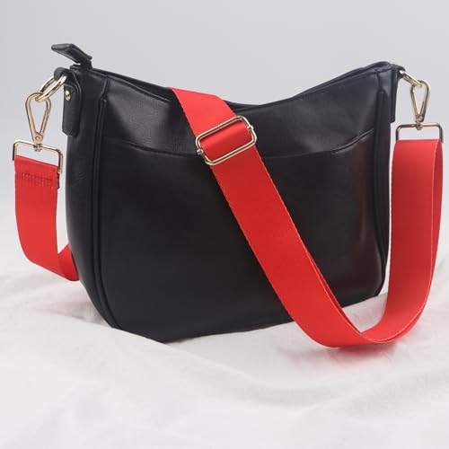 Image of Wide Purse Strap Solid, Replacement Crossbody Shoulder Handbags Strap for Women Adjustable