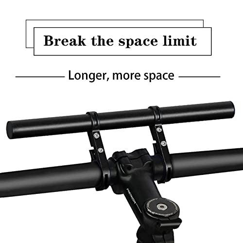 Bike Bicycle Double Handlebar Extender Extension,11.8"(30 Cm) Aluminum Alloy Super Long Bracket Accessories，For Bike Mounts,Extender Bars, Headlights,Light Lamp,Phone Mount,For 31.8Mm/25.4Mm Caliber #TOP1