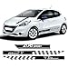 3 Pcs Racing Sport Car Hood Decal Porta Strisce Laterali Gonna Adesivo, per Peugeot 208 GT Line GTI 2018-2021