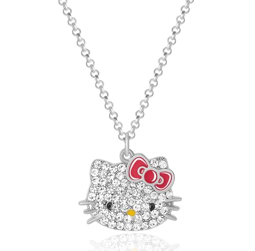 Hello Kitty Sanrio Pave Pendant Necklace 16