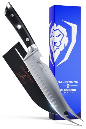 Dalstrong BBQ Pitmaster Meat Knife - 8 inch - Gladiator Series Elite - Forged High Carbon German Steel - Forked Tip & Bottle Opener - G10 Handle - Slicing Kitchen Knife - NSF Certified Dalstrong BBQ Pitmaster Meat Knife - 8 inch - Gladiator Series Elite - Forged High Carbon German Steel - Forked Tip & Bottle Opener - G10 Handle - Slicing Kitchen Knife - NSF Certified