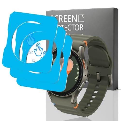Cmiuubrer 3 Pack Tempered Glass for Samsung Galaxy Watch 7 44mm Screen Protector, 9H Hardness Anti Scratch, Impact-Protection, HD Clear Film, Screen Protector for Samsung Galaxy Watch 7 44mm