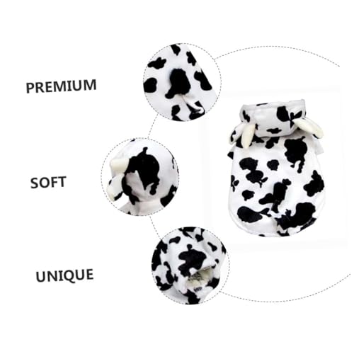 Disfraz para perro XS con patrón de vaca blanco miniatura 5